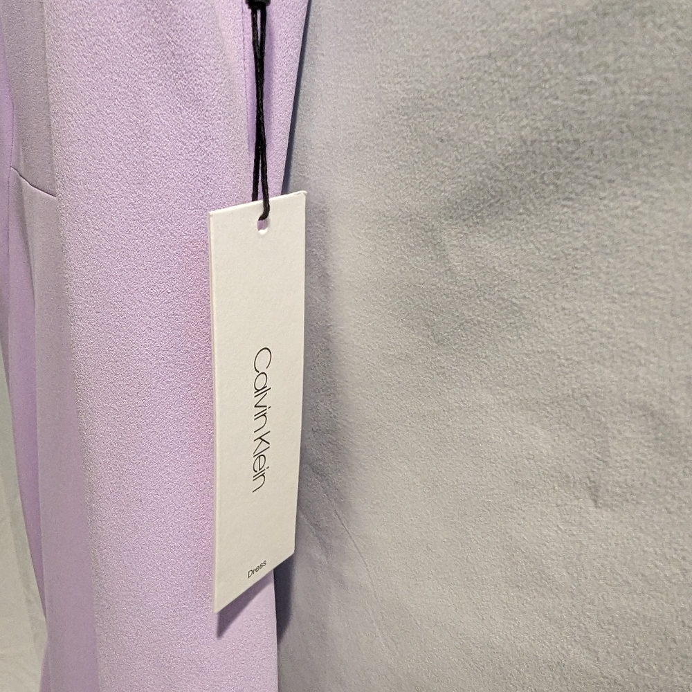 New with Tags Women's Purple Sleeveless Calvin Klein Dress Size 12 - Picture 4 of 6